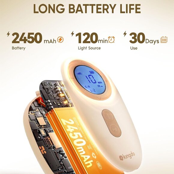 LED Red Light Mask for Face - Kingdo Upgraded Version 119 Leds - Picture 2 of 11